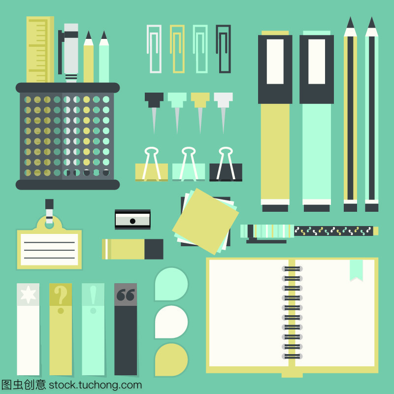 Office 工具、用品和文具圖標集 提升平面設(shè)計效率與視覺表達